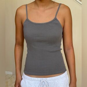 Brandy Melville Charcoal Ribbed Camisole